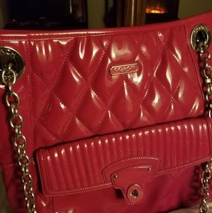 SOLD - RARE! Pink Patent Coach Bag